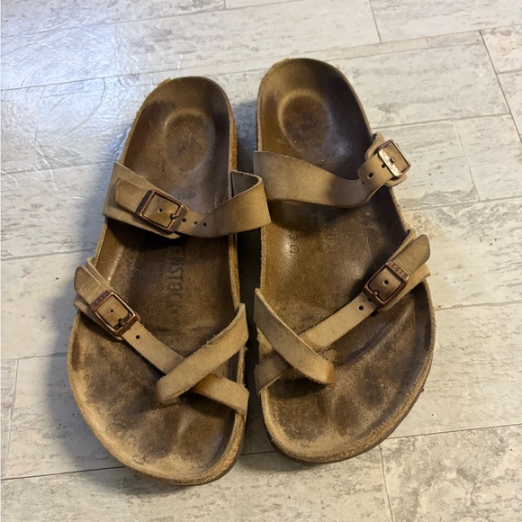 Birkenstock Brown Leather Footbed - Picture 2 of 8